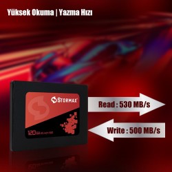 STORMAX RED 120 GB 2.5" SATA3 SSD 530/500 (SMX-SSD30RED/120G)